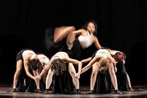 The abstract movement of the dance photo