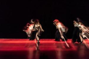 The abstract movement of the dance photo