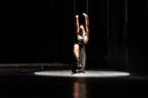 The abstract movement of the dance photo