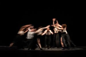 The abstract movement of the dance photo