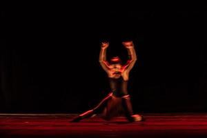 The abstract movement of the dance photo