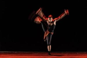 The abstract movement of the dance photo