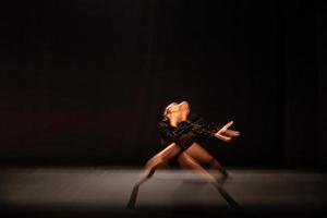 The abstract movement of the dance photo