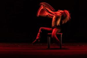 The abstract movement of the dance photo