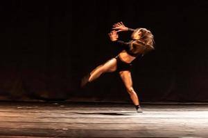 The abstract movement of the dance photo