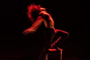 The abstract movement of the dance photo