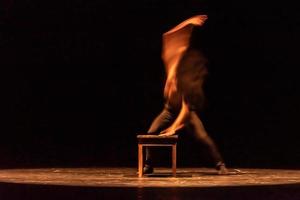 The abstract movement of the dance photo