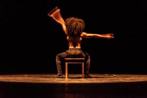 The abstract movement of the dance photo