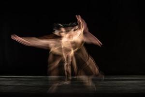 The abstract movement of the dance photo