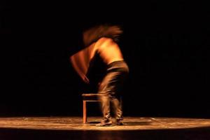 The abstract movement of the dance photo