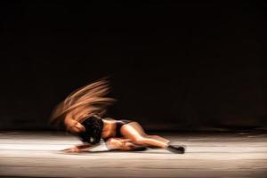 The abstract movement of the dance photo