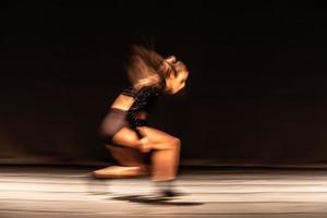 The abstract movement of the dance photo