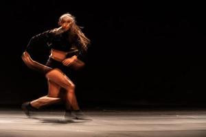 The abstract movement of the dance photo