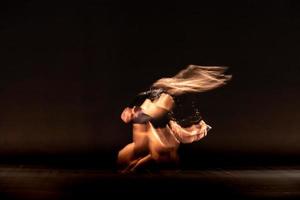 The abstract movement of the dance photo