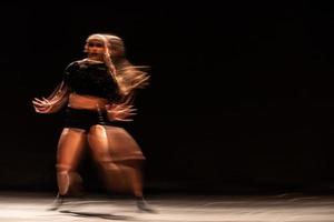 The abstract movement of the dance photo