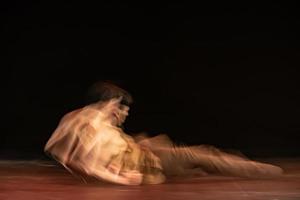 The abstract movement of the dance photo