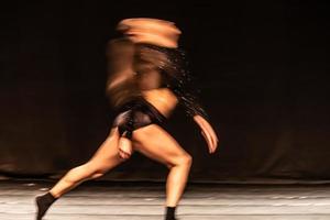 The abstract movement of the dance photo