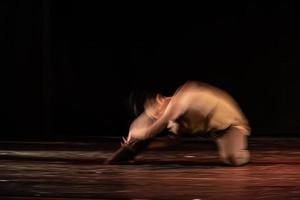 The abstract movement of the dance photo