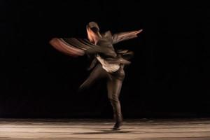 The abstract movement of the dance photo