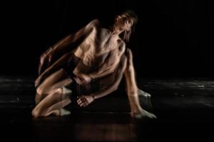 The abstract movement of the dance photo