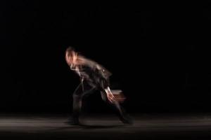 The abstract movement of the dance photo