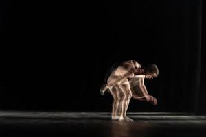 The abstract movement of the dance photo