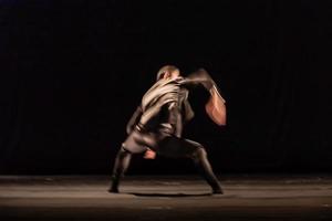 The abstract movement of the dance photo