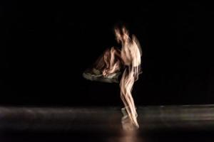 The abstract movement of the dance photo