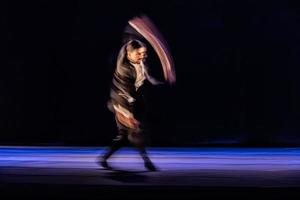 The abstract movement of the dance photo