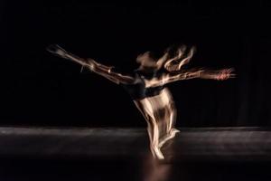 The abstract movement of the dance photo