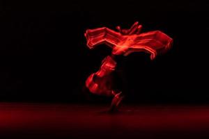 The abstract movement of the dance photo