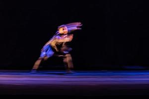 The abstract movement of the dance photo