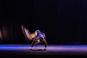 The abstract movement of the dance photo