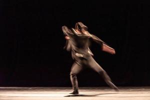 The abstract movement of the dance photo