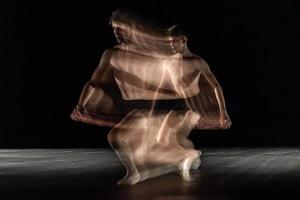 The abstract movement of the dance photo