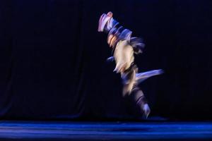 The abstract movement of the dance photo