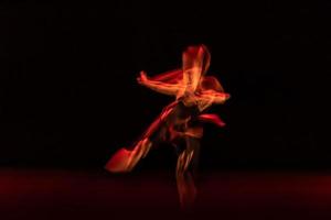 The abstract movement of the dance photo