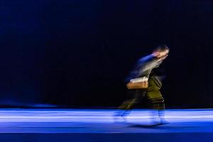 The abstract movement of the dance photo