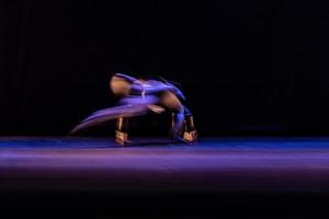 The abstract movement of the dance photo