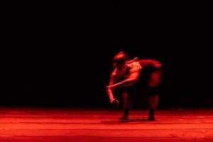 The abstract movement of the dance photo