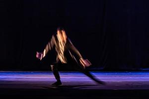 The abstract movement of the dance photo