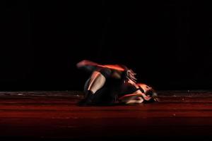 The abstract movement of the dance photo