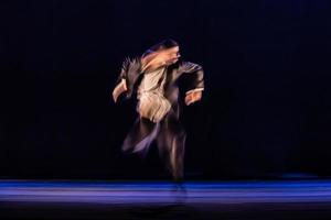 The abstract movement of the dance photo