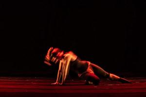 The abstract movement of the dance photo