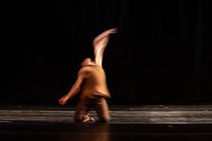 The abstract movement of the dance photo