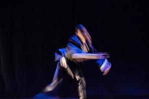 The abstract movement of the dance photo