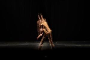 The abstract movement of the dance photo