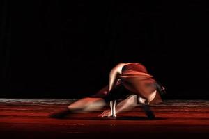 The abstract movement of the dance photo