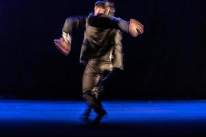 The abstract movement of the dance photo