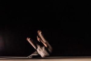 The abstract movement of the dance photo
